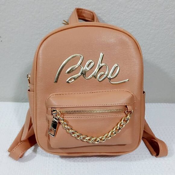 bebe Handbags - Bebe Womens Gianna Mini Backpack Tan -C